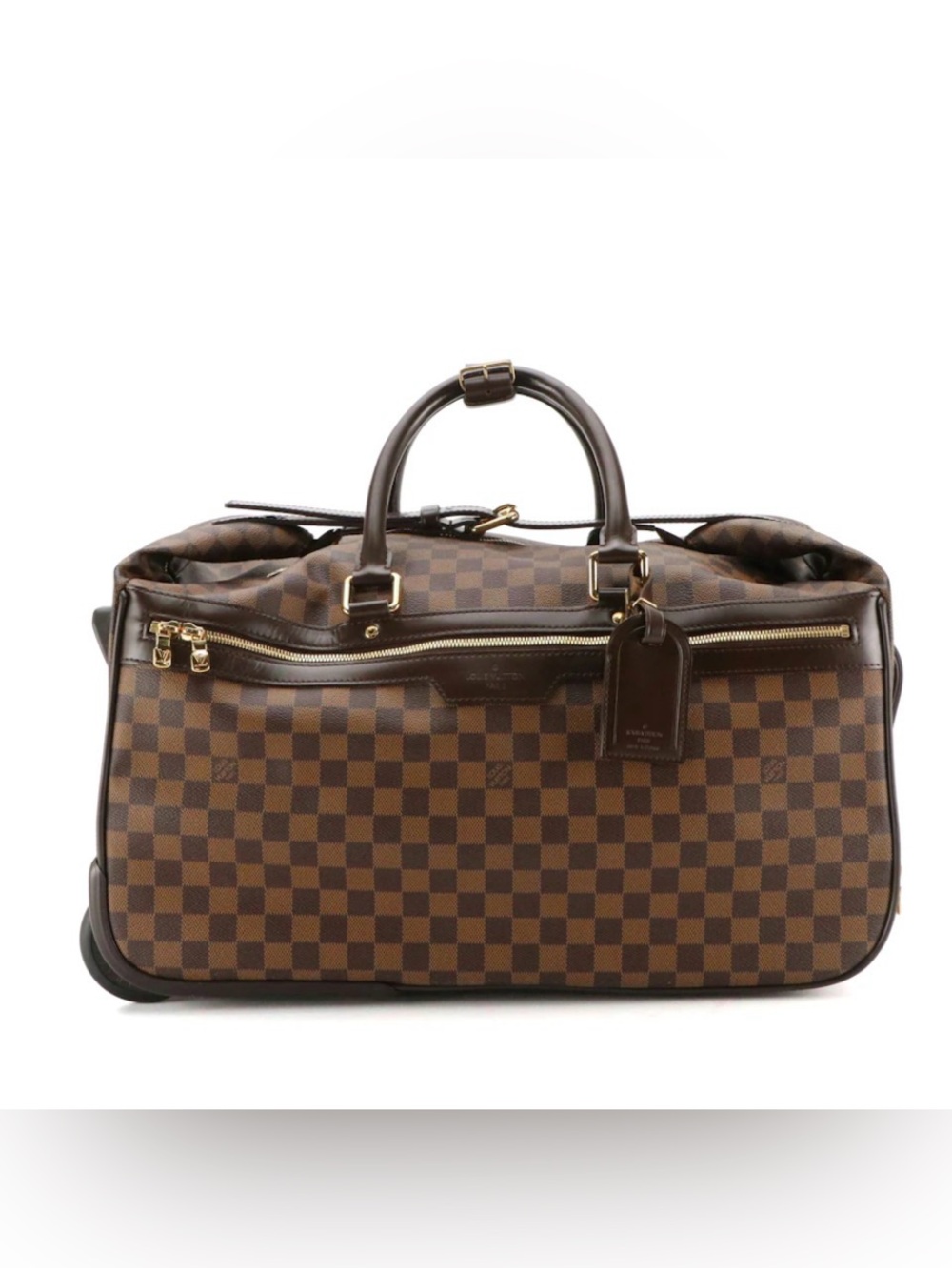 Louis Vuitton Eole 50
Wheeled Duffel Bag in Damier Ebene Canvas &
Leather Trim